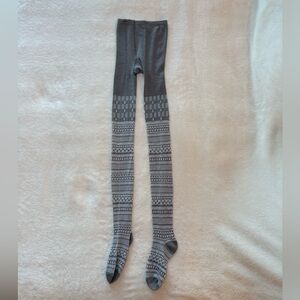 Worthington Women’s Gray/White Patterned Sweater Tights